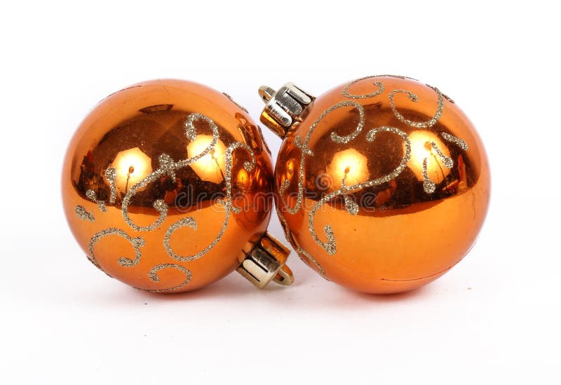 Orange Balls Christmas Ornament Stock Image Image of xmas