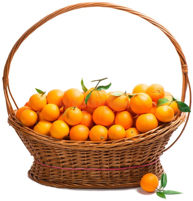 Orange in a basket stock image. Image of food, rustic 37610013