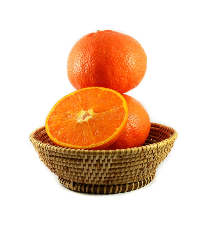 Orange on basket stock photo. Image of basket, nature 56177918