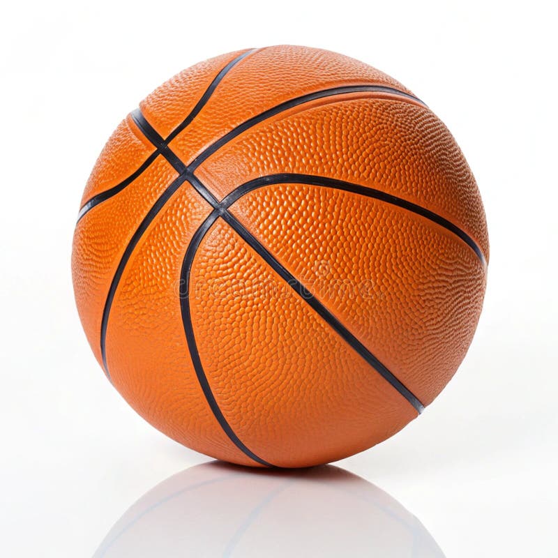 Orange basketboll isolerat på vit bakgrund stock illustrationer