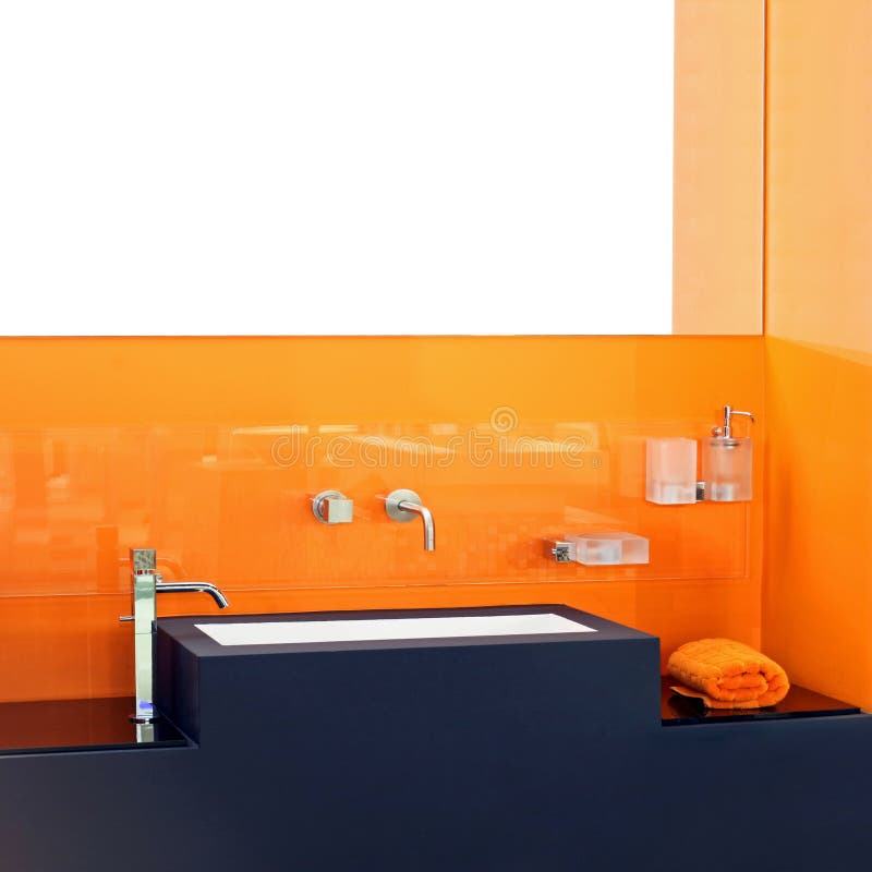 Orange bathroom