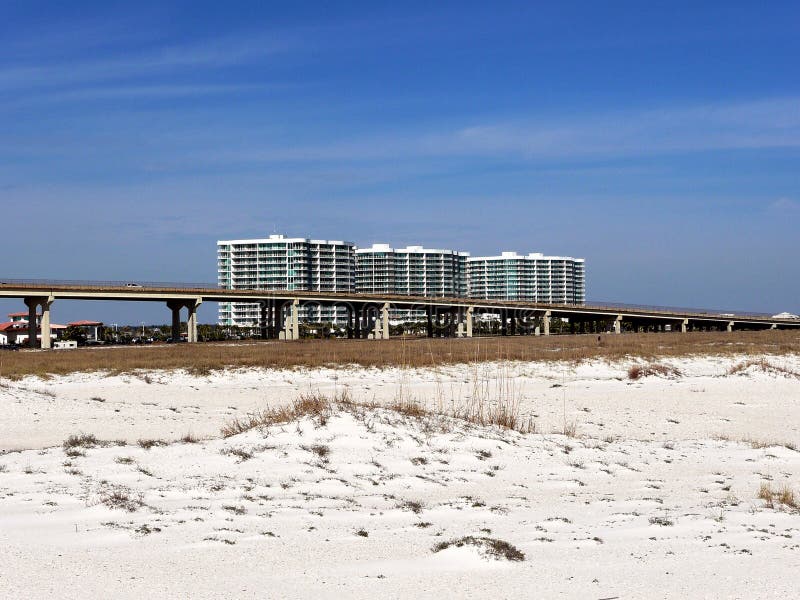 Orange Beach Condos stock image. Image of city, blue 245948879