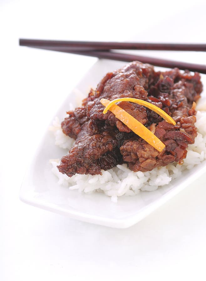 Orange beef stir fry