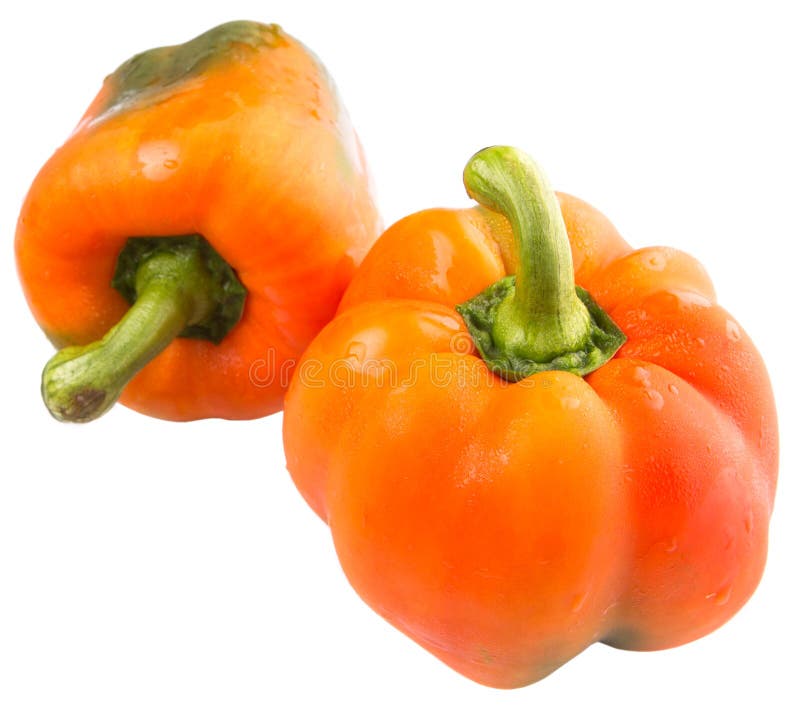 Orange Bell Pepper V stock image. Image of healthy, vegetable 43252473