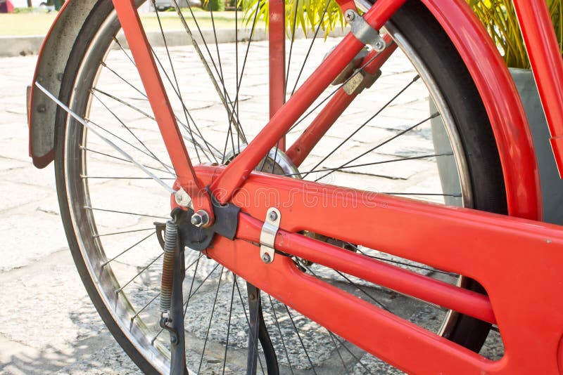 Orange Bicycle, Bicycle Spokes Stock Image Image of wheel, vehicle