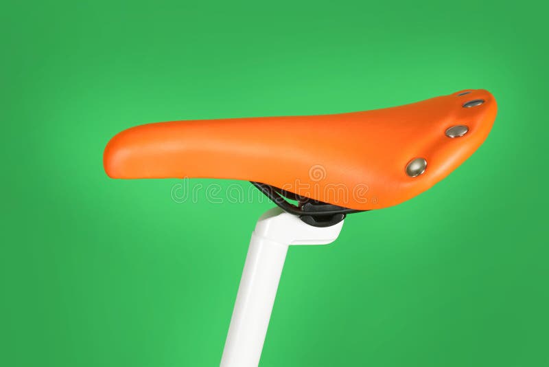 orange mountain bike saddle