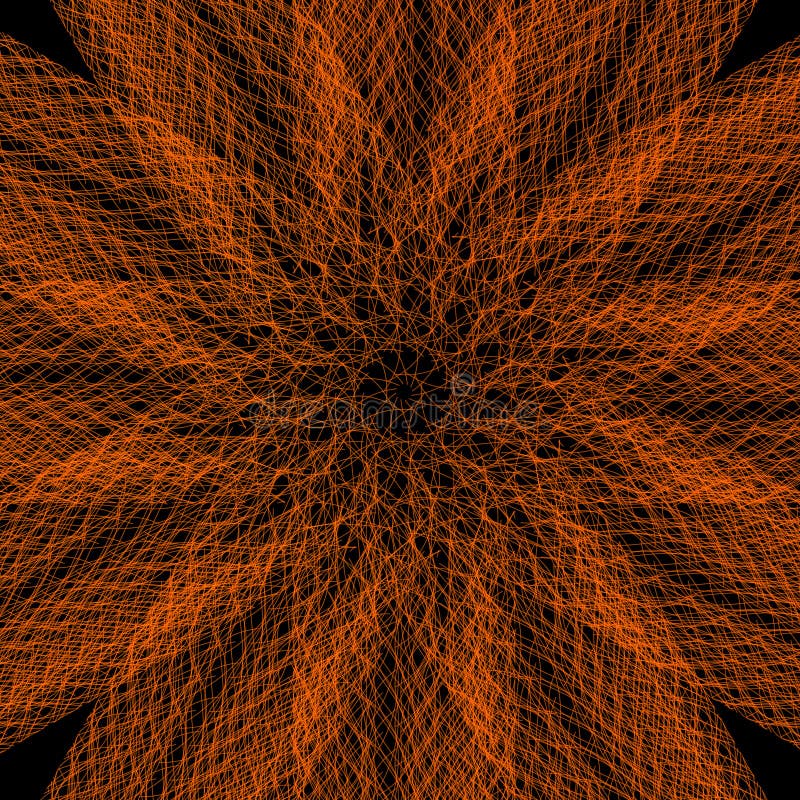 Orange and black abstract geometric background