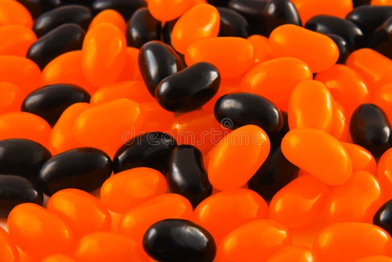 Orange and Black Jelly Beans Stock Photo Image of halloween, orange