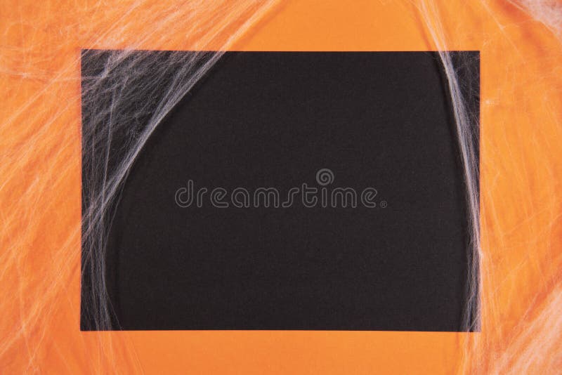 Orange and Black Paper Background with Cobwebs for Halloween Stock Image Image of decorative