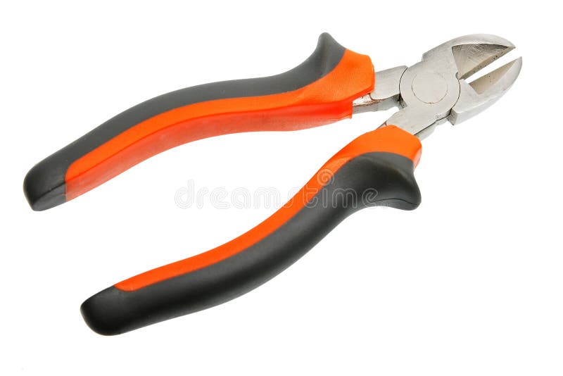 Orange-black pliers.