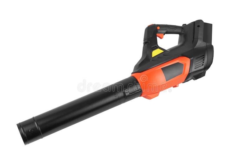 Orange blower isolated royalty free stock photo