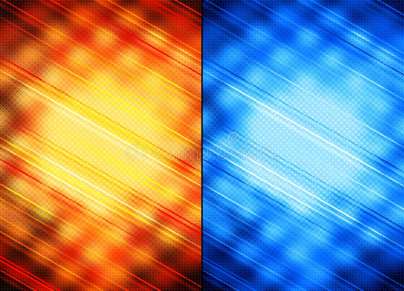 Orange and blue abstract backgrounds