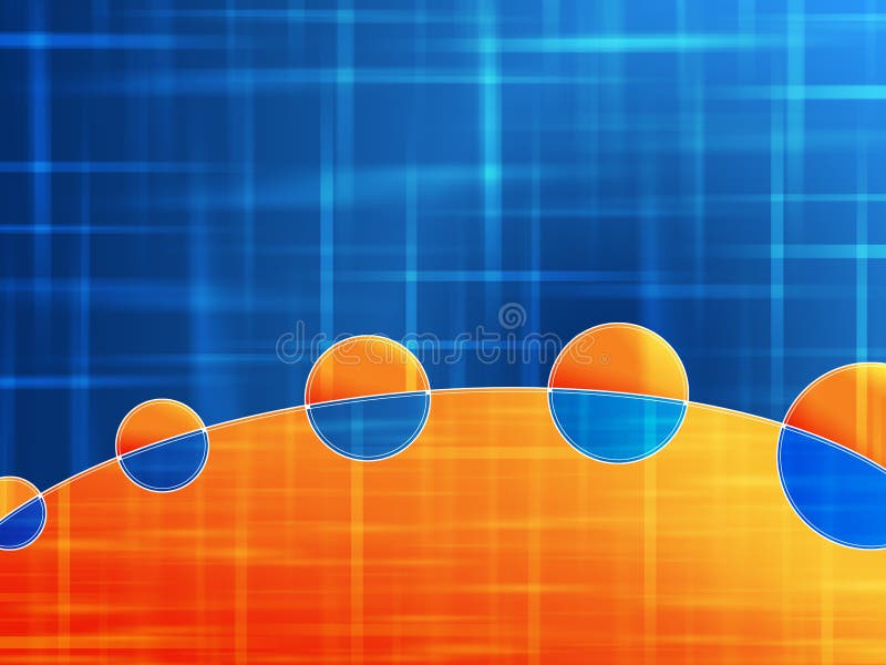 Orange blue background