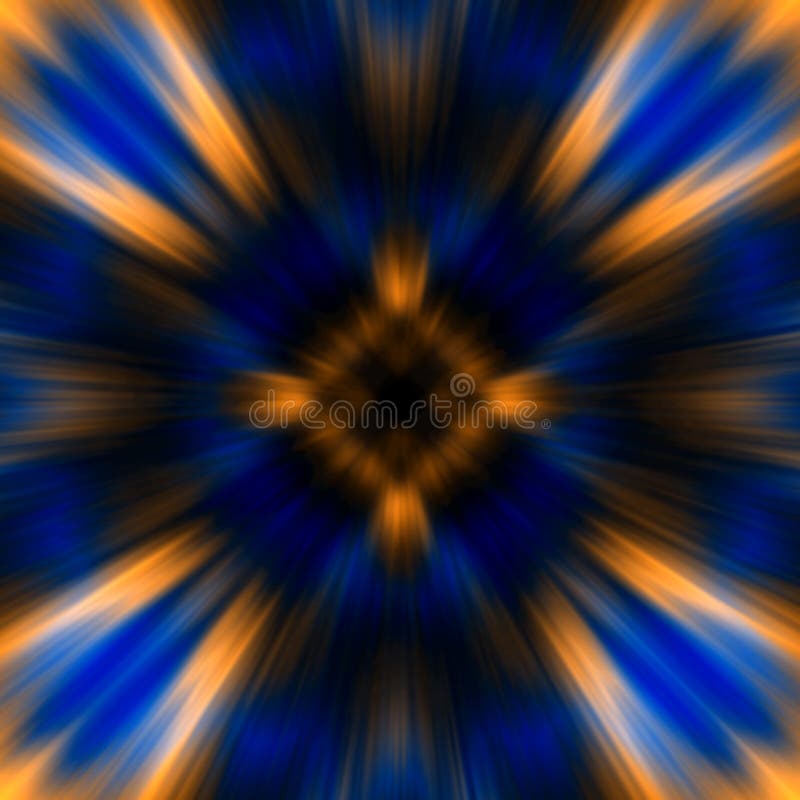 Orange blue background with cosmic rays