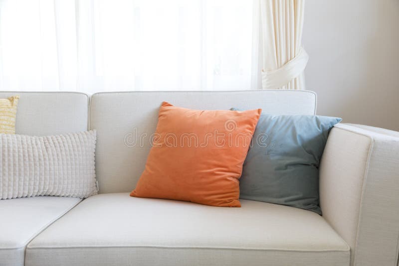 orange blue pillows