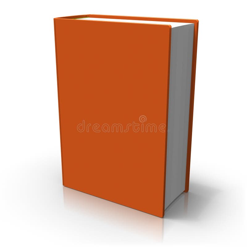Orange Book on White Background Stock Illustration Illustration of