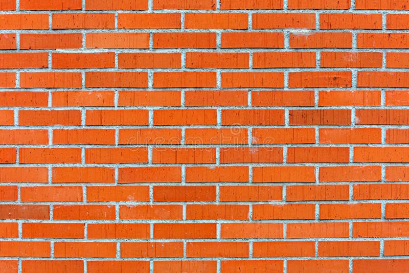 Orange Bricks Wall. Building Exterior in Sweden