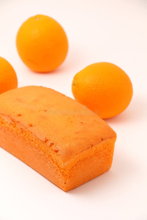Orange Butter Cake on White Background Stock Photo Image of sugar, cuisine 46000502