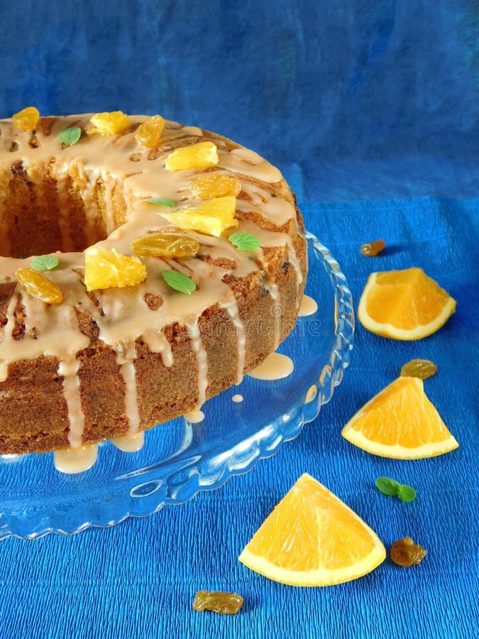 Orange Cake Covered with Icing Stock Photo Image of decoration, icing