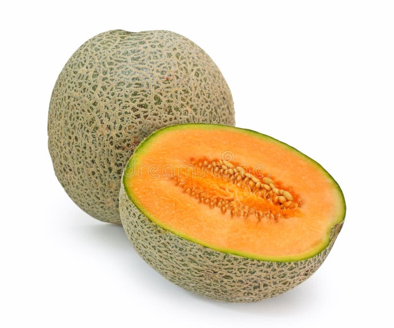 Oranžový ananásový melón melón izolované na bielom pozadí.