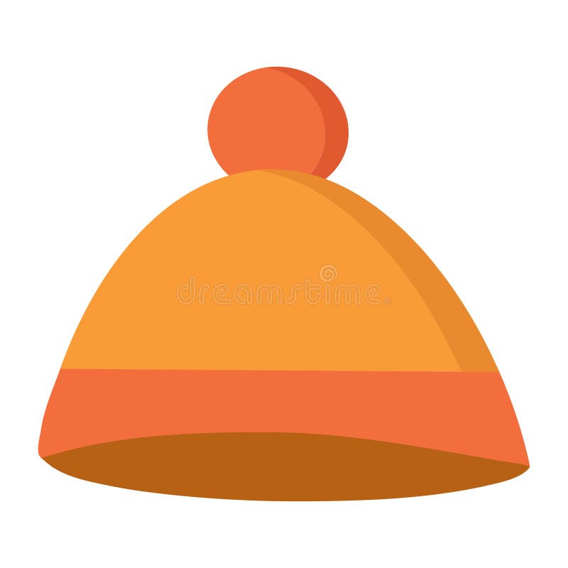 Orange Cap on a White Background for Use in Clipart or  Design Stock