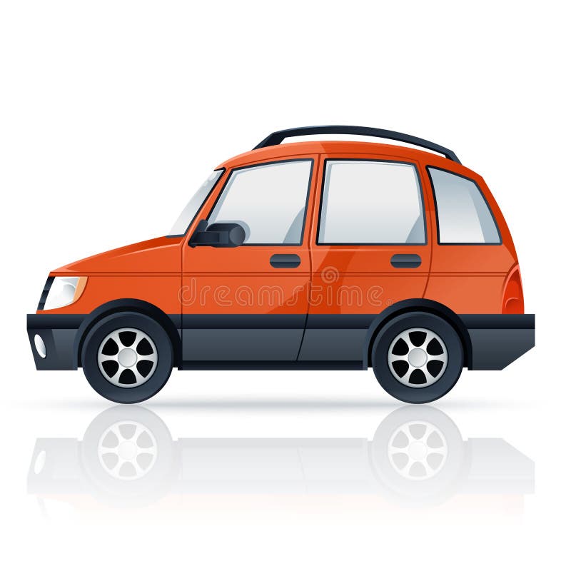 Orange car stock vector. Illustration of sign, motor 60197592