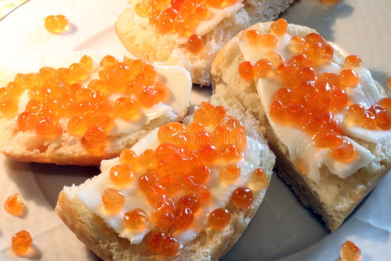 Orange caviar stock photo. Image of seafood, closeup 26754150