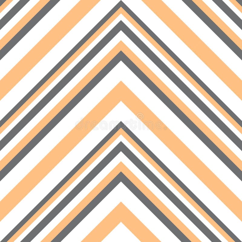 Orange Chevron Diagonal Stripes Seamless Pattern Background Stock