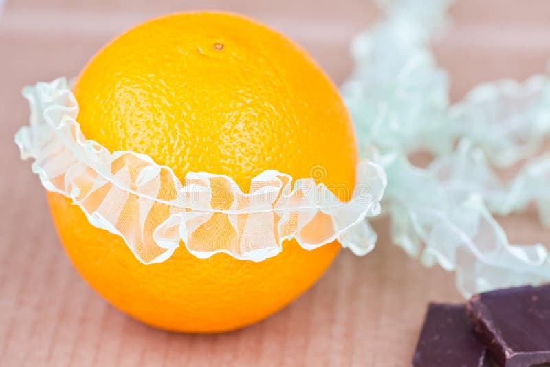 Orange with chocolate stock image. Image of rind, delicious 12620747