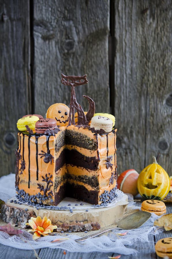 Halloween Spiderweb Cake stock image. Image of halloween - 6685067