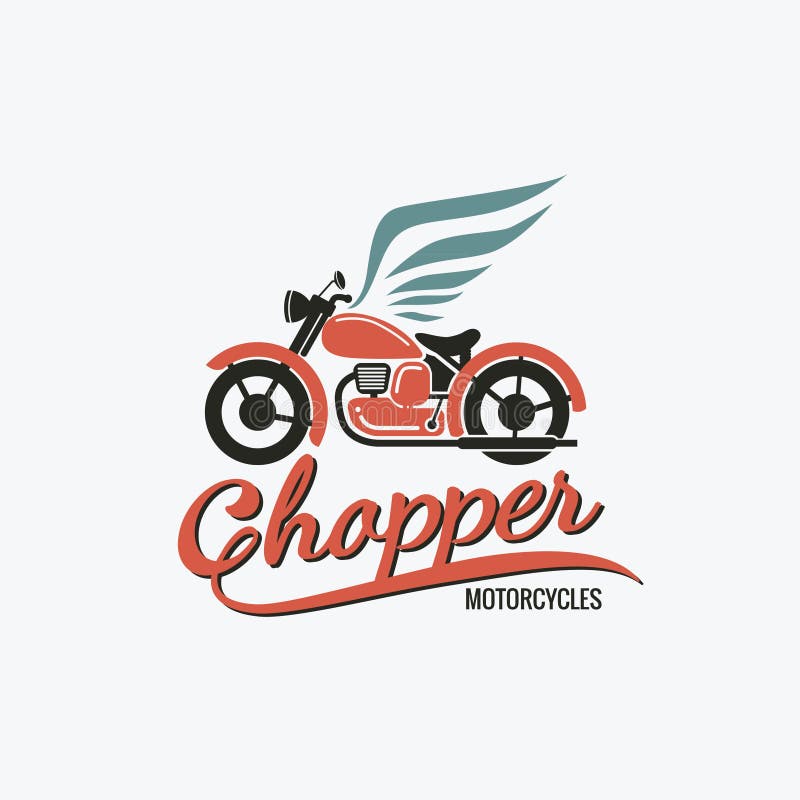 Download Orange Chopper Motorcycle Logo Stock Vector - Illustration ...