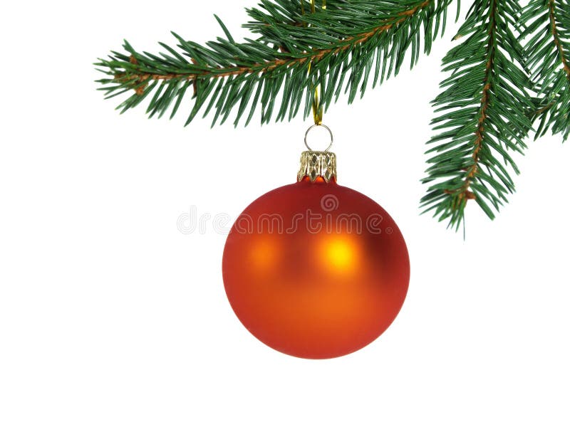 Orange christmas ball