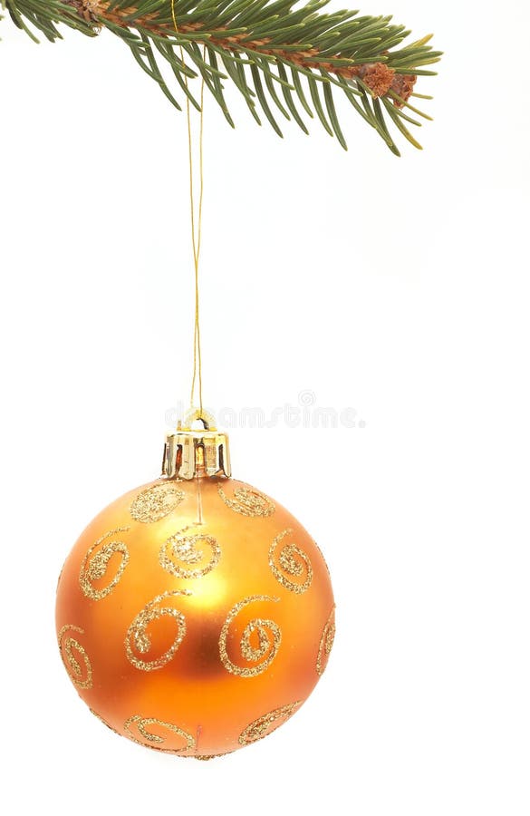 Orange christmas ball stock image. Image of parties, christmas 1547029