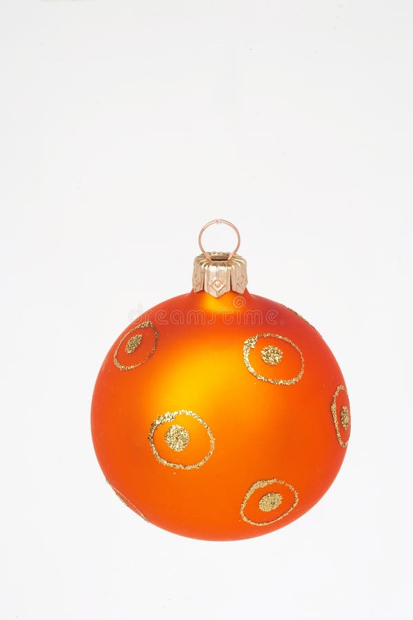 Orange Christmas Tree Balls Orange Weihnachtskugeln Stock Photo