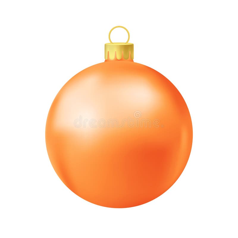 Orange Christmas tree ball stock vector. Illustration of carnival 270802575