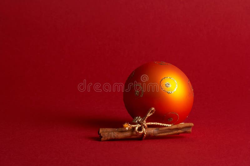 Orange Christmas Tree Balls Orange Weihnachtskugeln Stock Photo