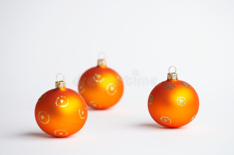 Orange Christmas Tree Balls Orange Weihnachtskugeln Stock Photo Image of balls