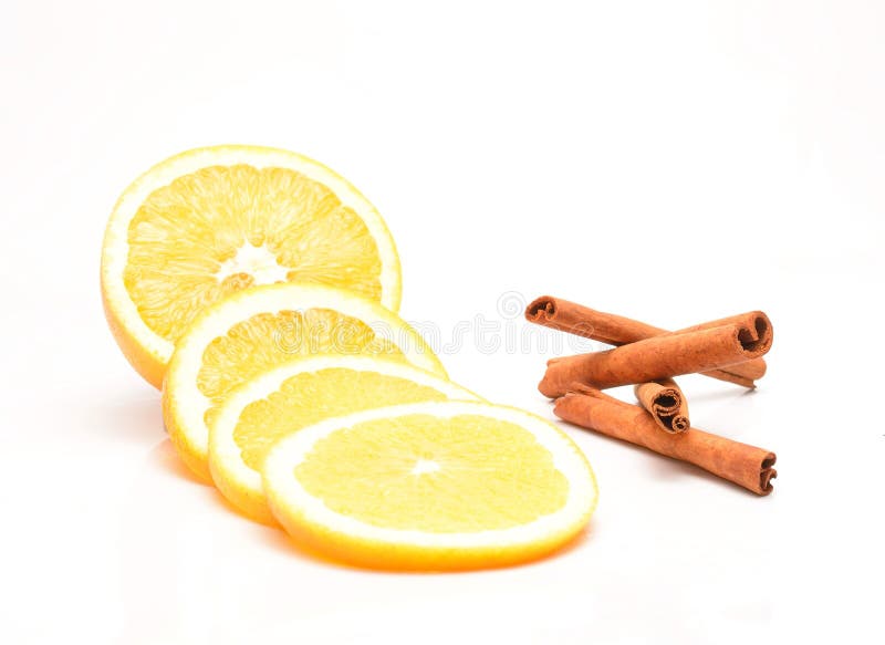 Orange and cinnamon stock image. Image of white, detail 133386423