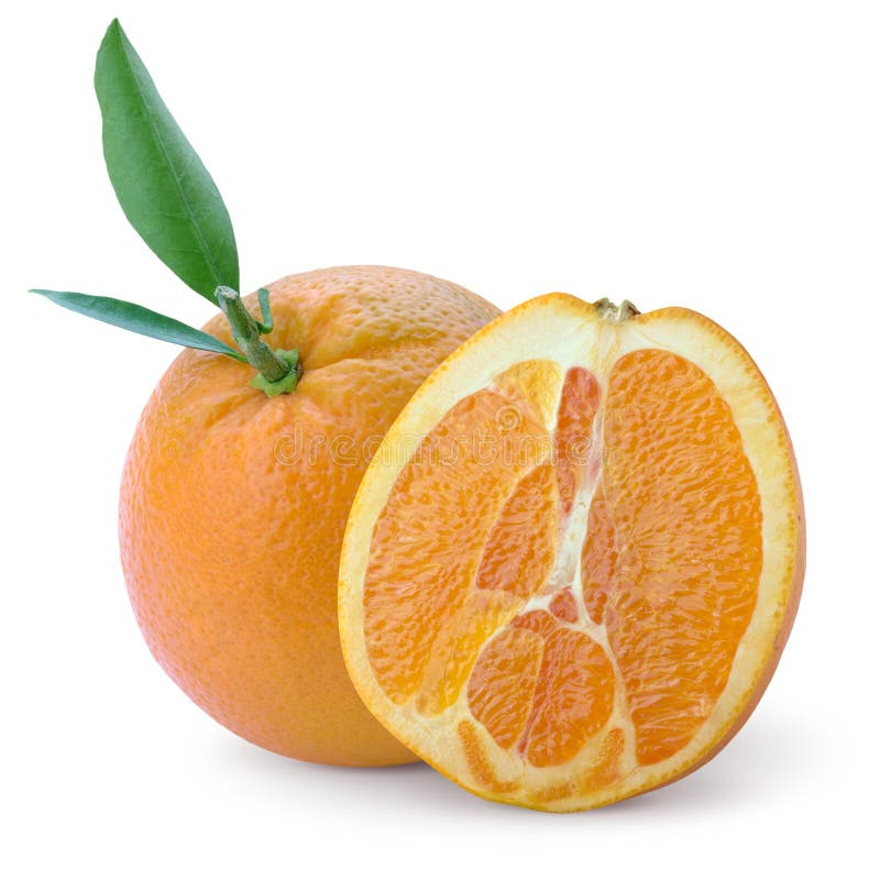 Orange with leaf stock image. Image of vitamin, oranges - 36158305