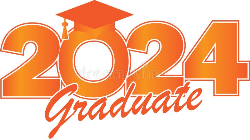 2024 graduate class logo stock illustration. Illustration of isolated ...