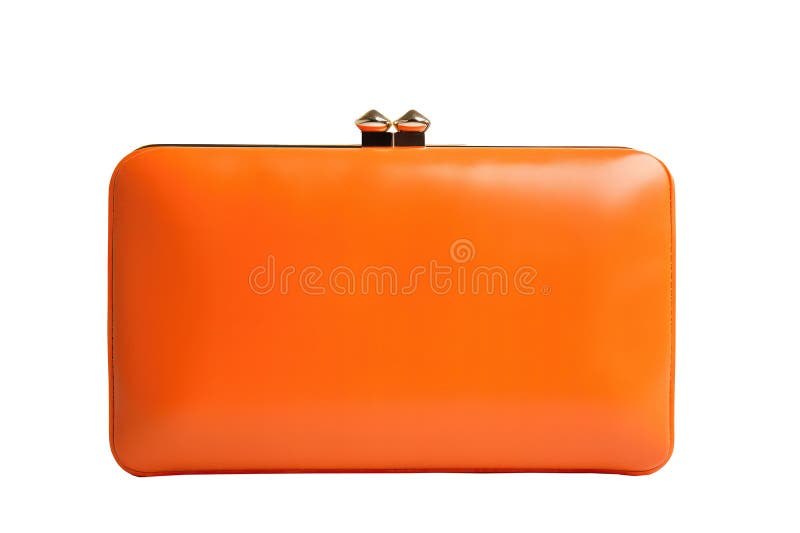 Orange Clutch on White Background Stock Illustration Illustration of