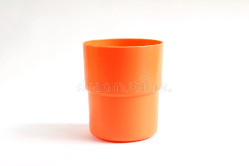 Orange color plastic glass stock photo. Image of colorful 67411338