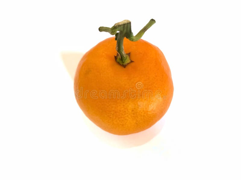 Orange Colored Citrus Fruit Isolated on White Stock Image Image of