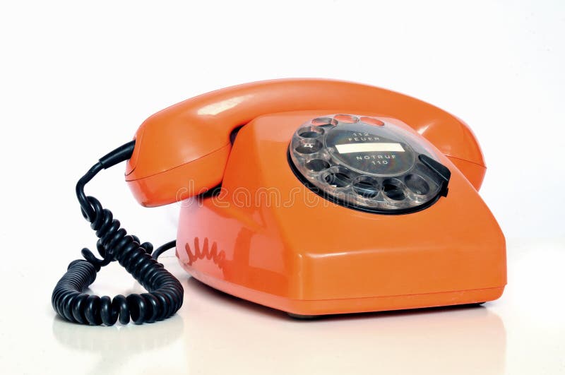 Orange Colored Telephone Stock Image Image 21388391