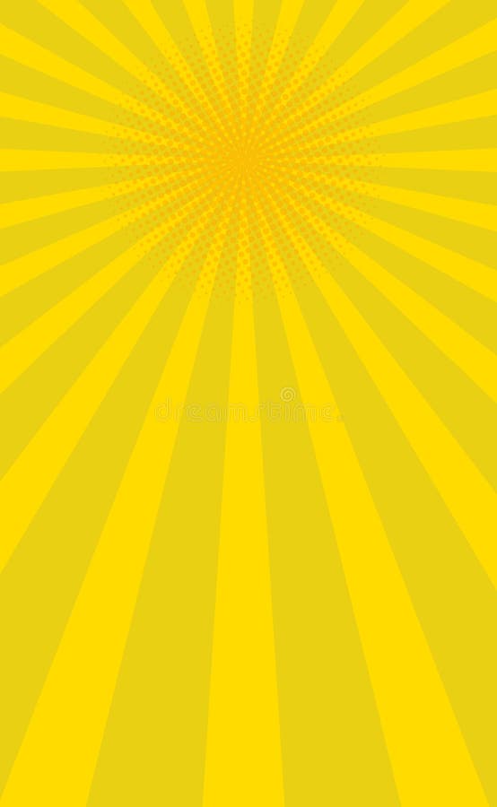 Orange Comic Zoom with Lines and Glow - Vector Stock Illustration