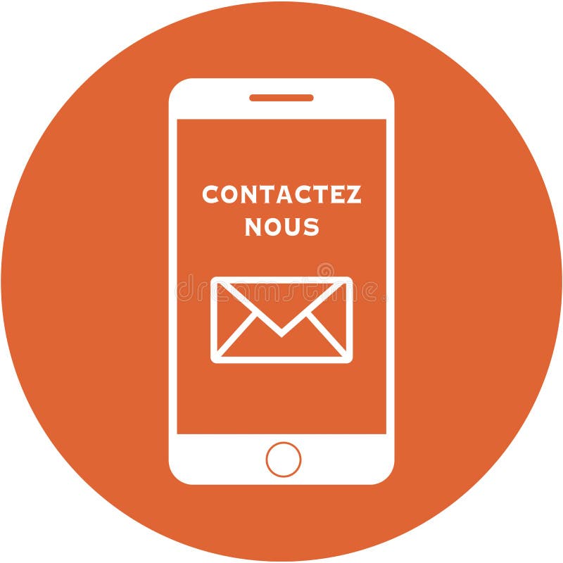 Contact Us Orange Cubes On A White Background Stock Illustration