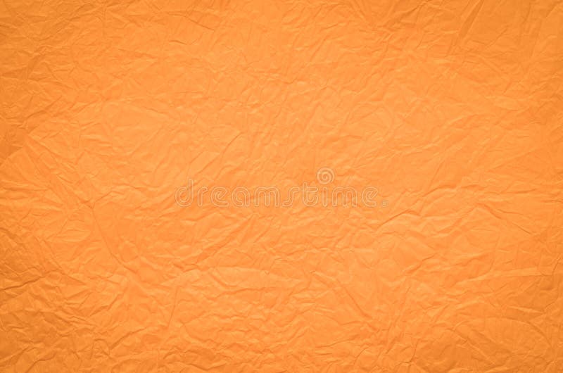 Orange creased tissue paper background stock photos