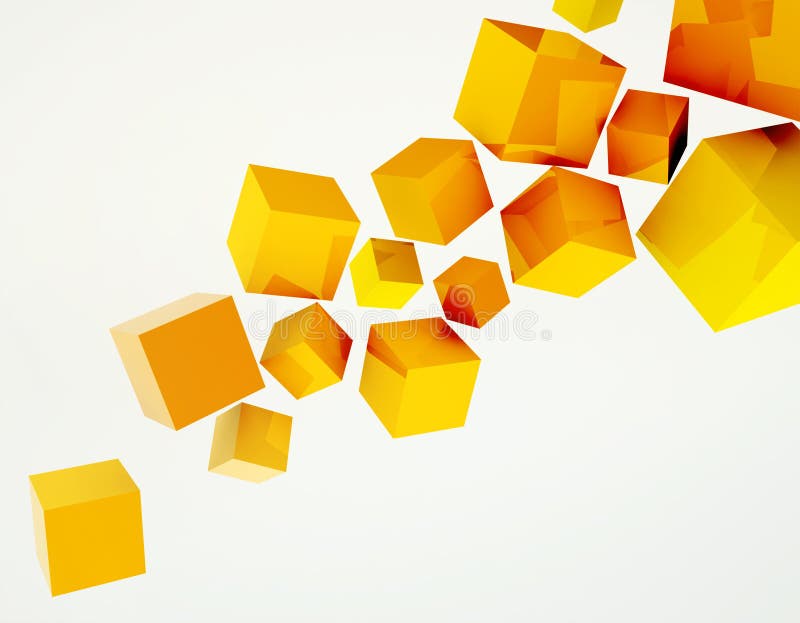 Orange cubes background