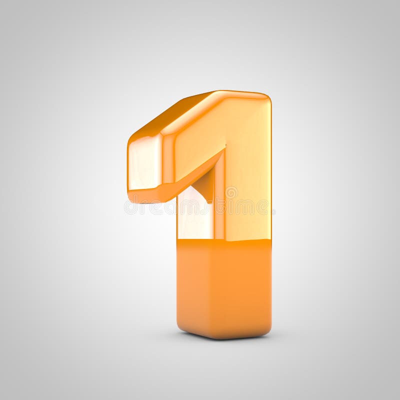 Number 1 Orange 3d Stock Illustrations – 401 Number 1 Orange 3d Stock