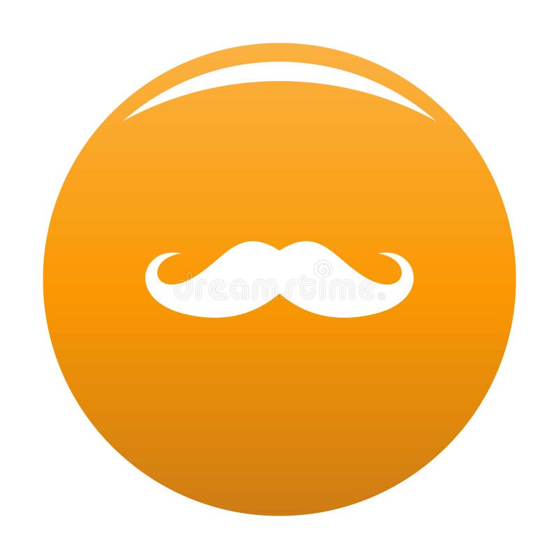 Orange de vecteur d'icône de moustache de l'Italie illustration libre de droits Orange de vecteur d'icône de moustache de l'Italie illustration libre de droits